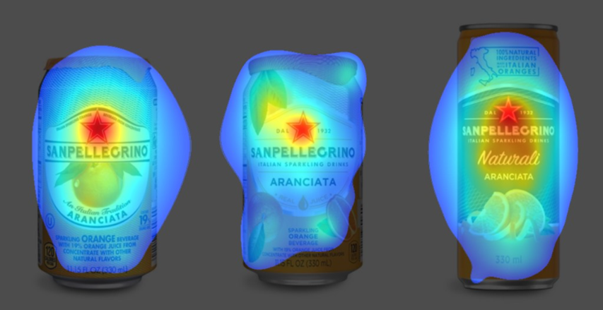 Evolutions of San Pellegrino's packaging heatmap
